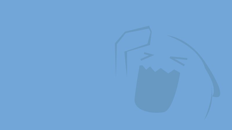 blue background with character outline