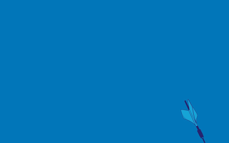 blue background with dart