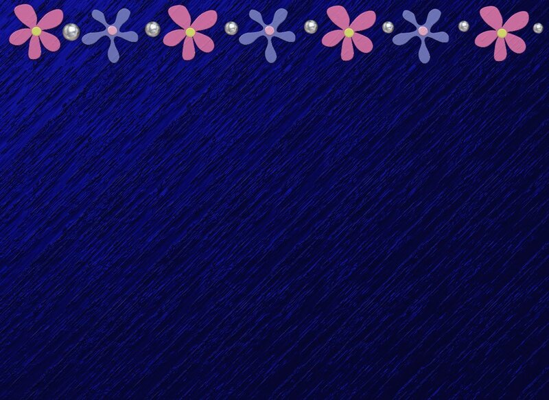 blue background with flowers