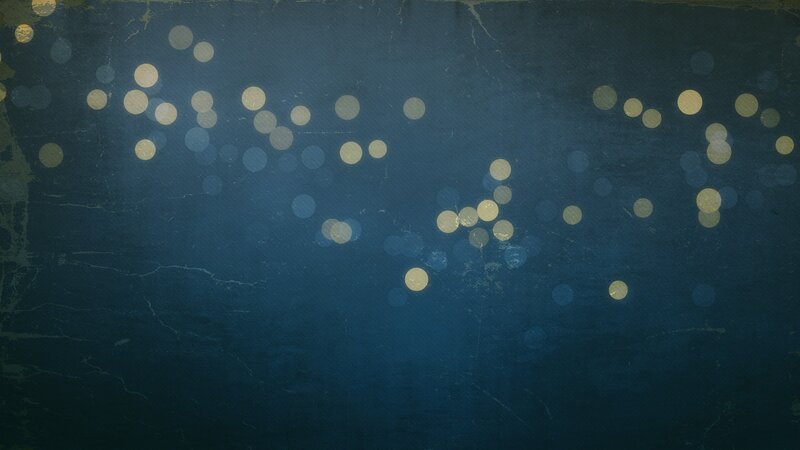 blue background with golden bokeh lights