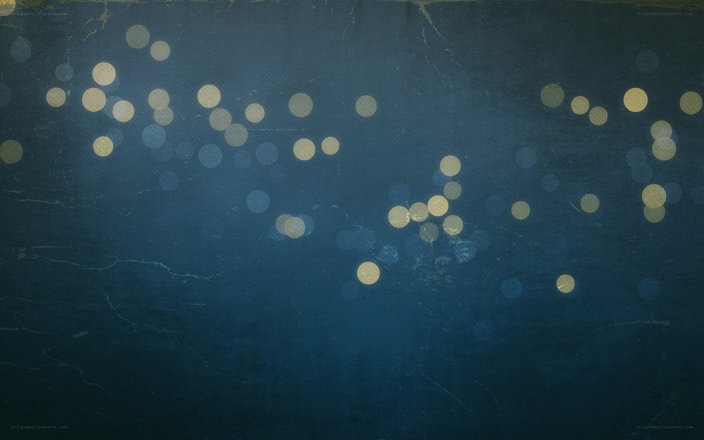 blue background with golden bokeh