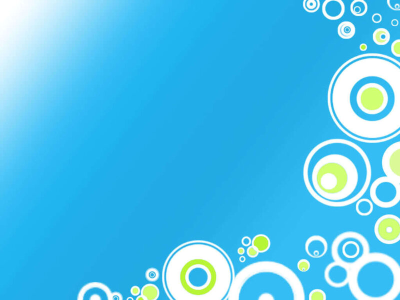 blue background with green circles