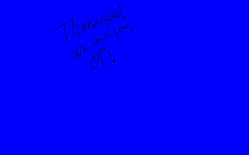 blue background with handwritten text