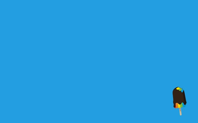 blue background with ice cream