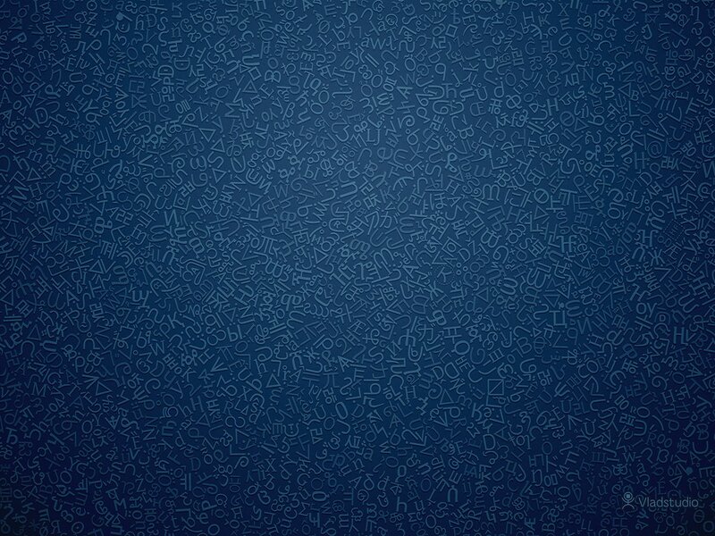 Blue Background with Letters