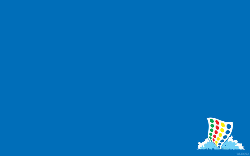 blue background with logo