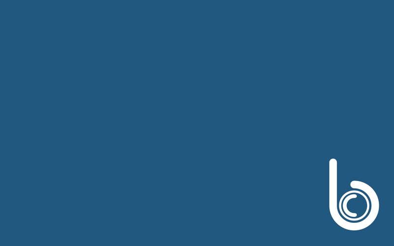 blue background with logo