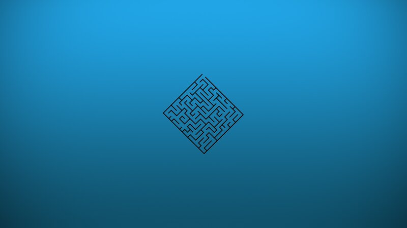 blue background with maze