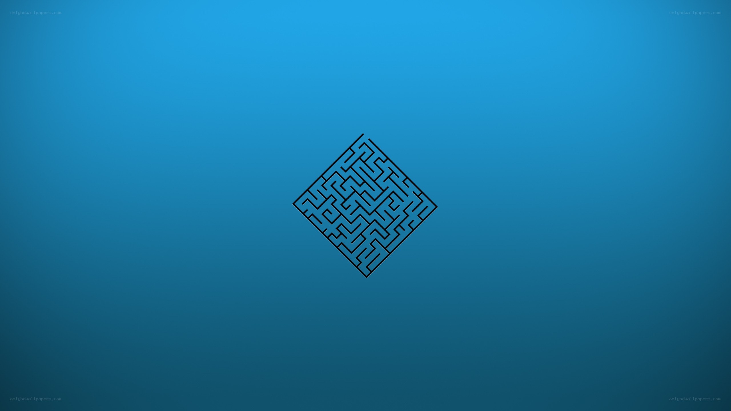 blue background with maze