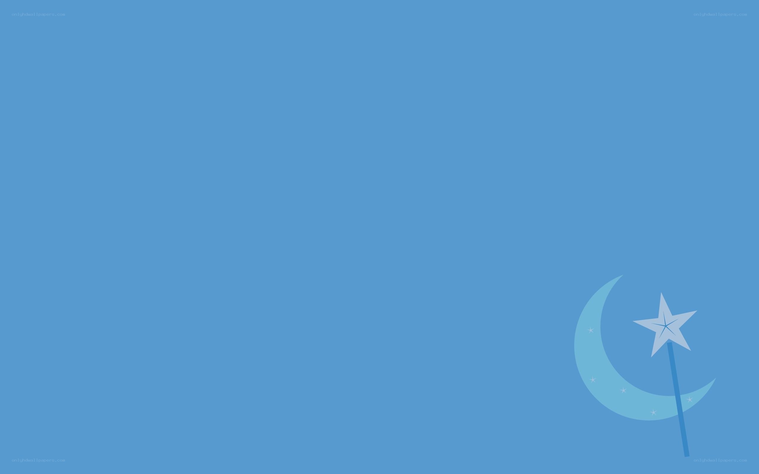 blue background with moon and star