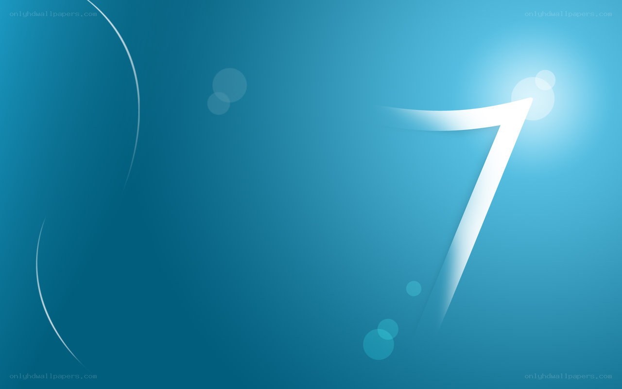 blue background with number seven