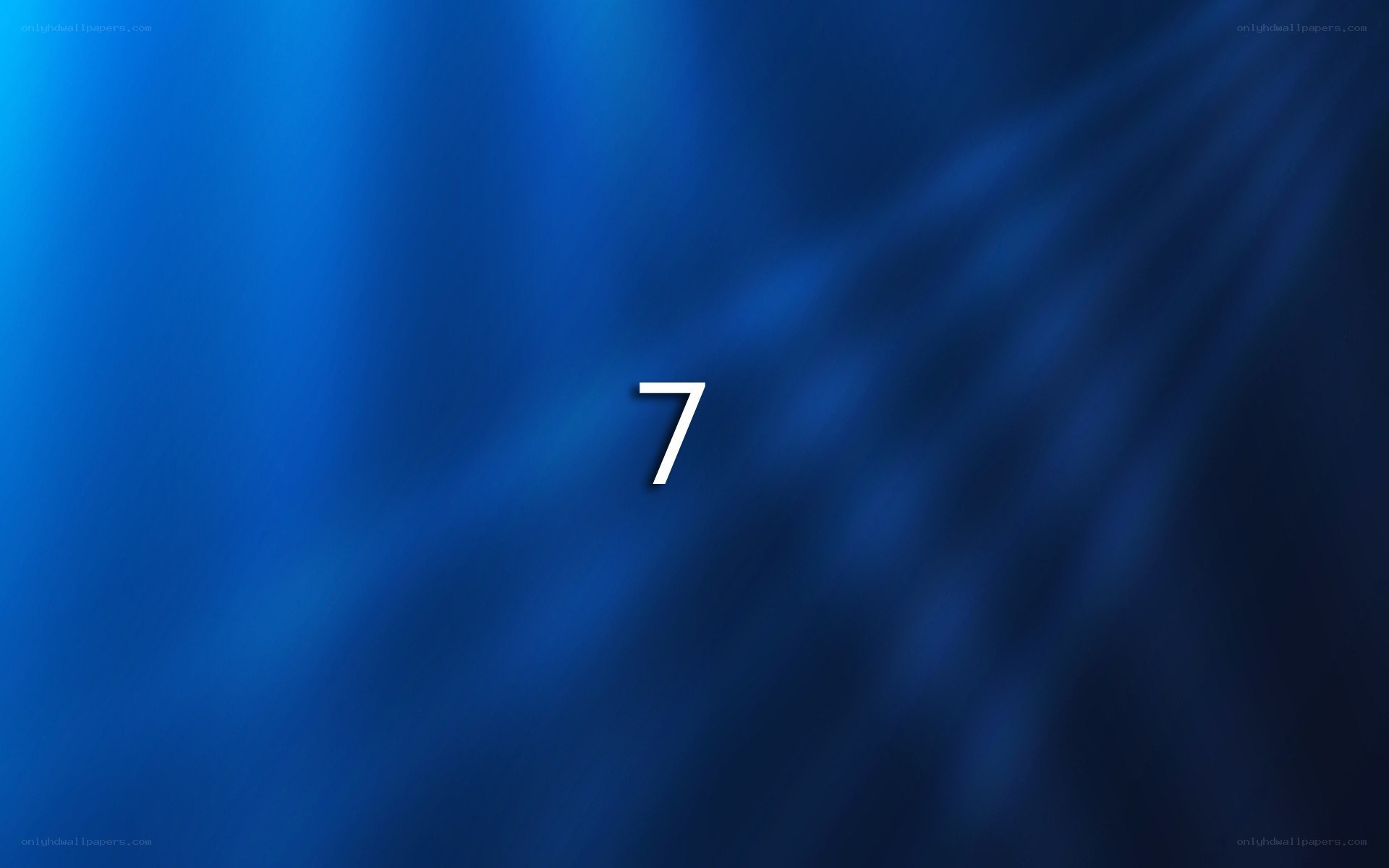blue background with number seven