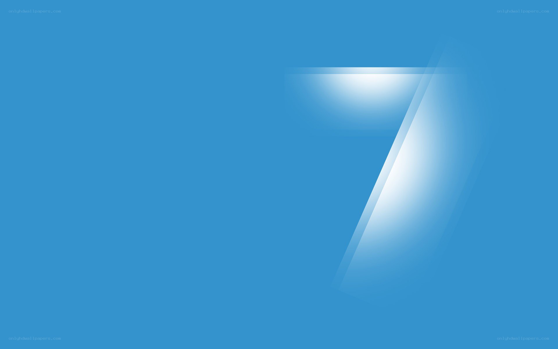 blue background with number seven