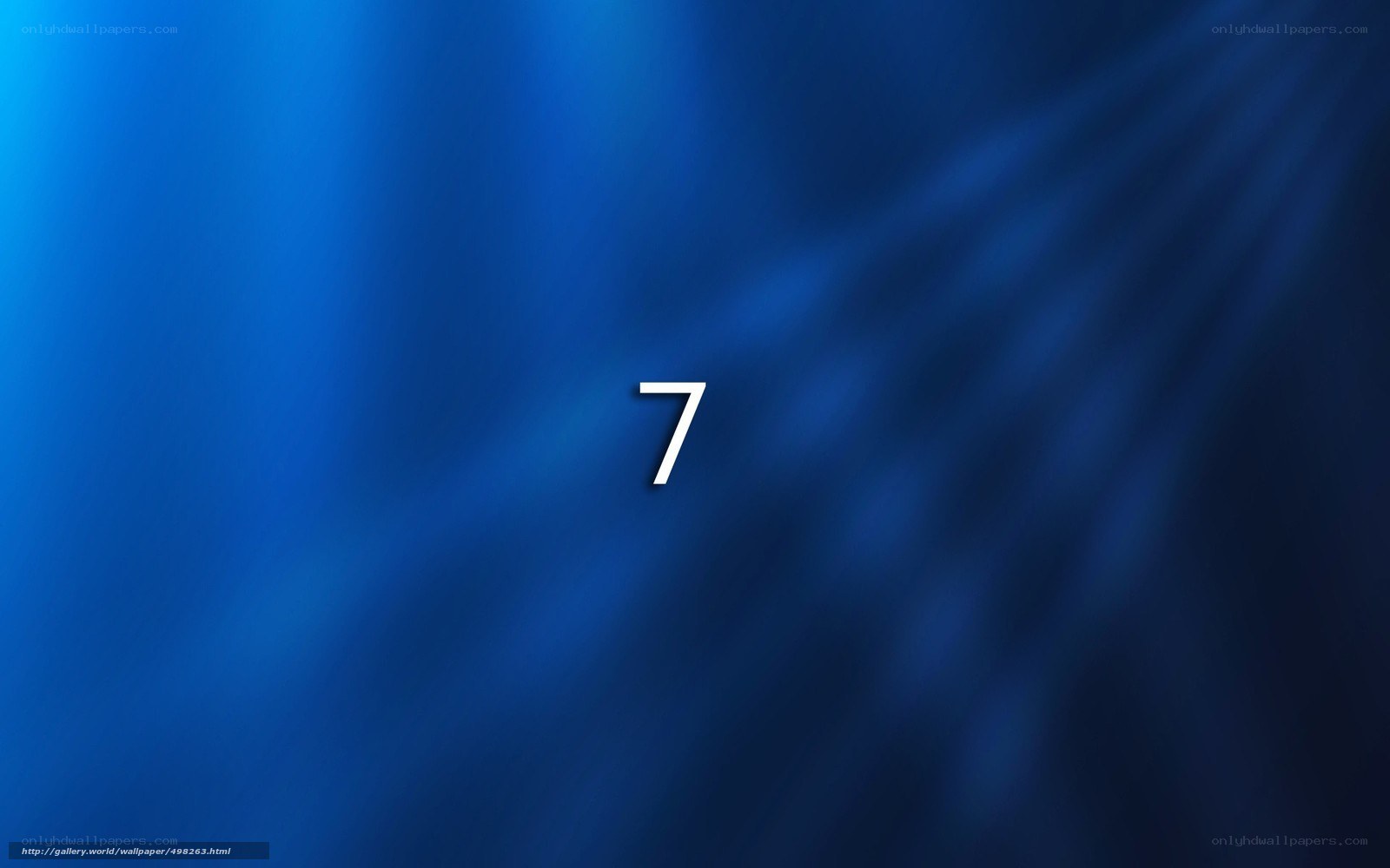 blue background with number seven