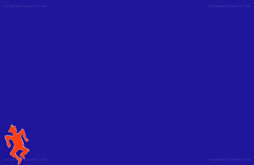 blue background with red figure