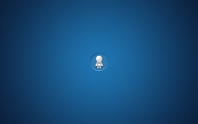 blue background with robot icon