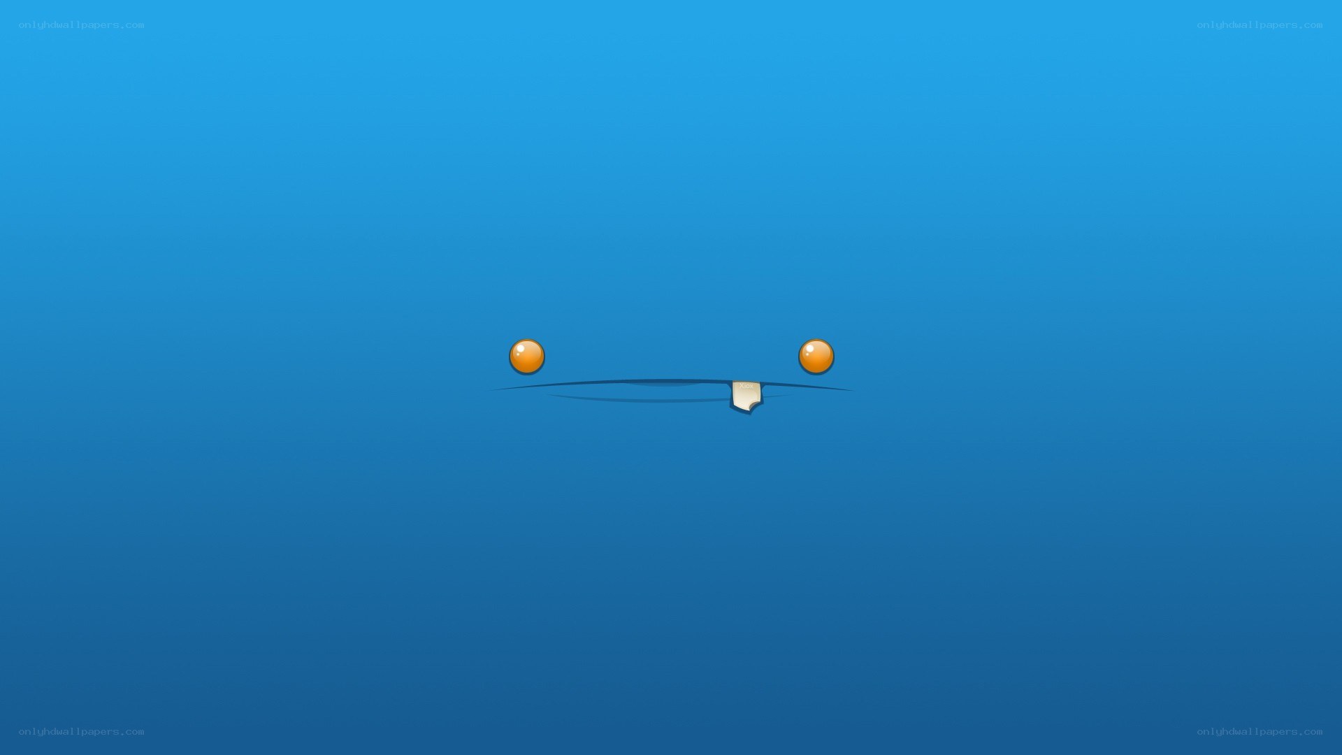 blue background with smiley face