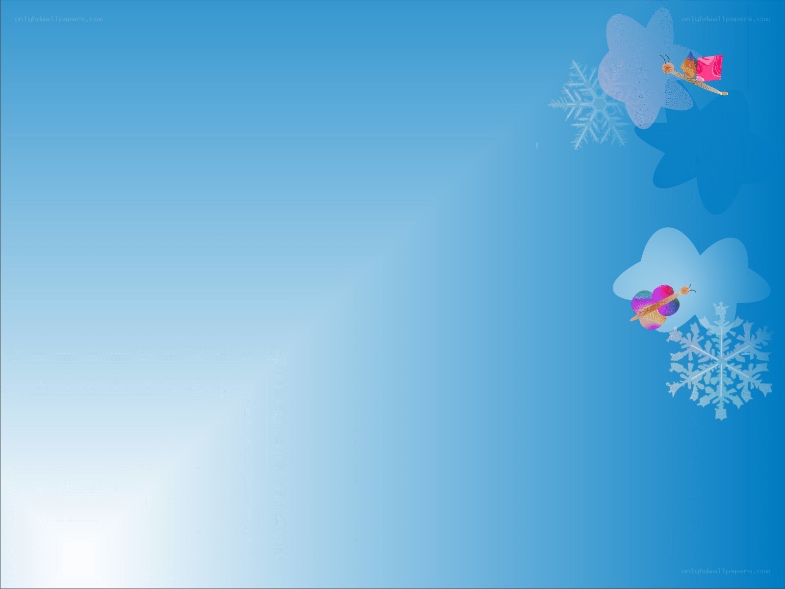 blue background with snowflakes