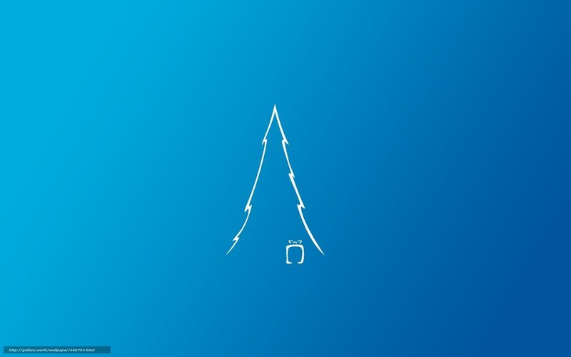 blue background with tree sketch