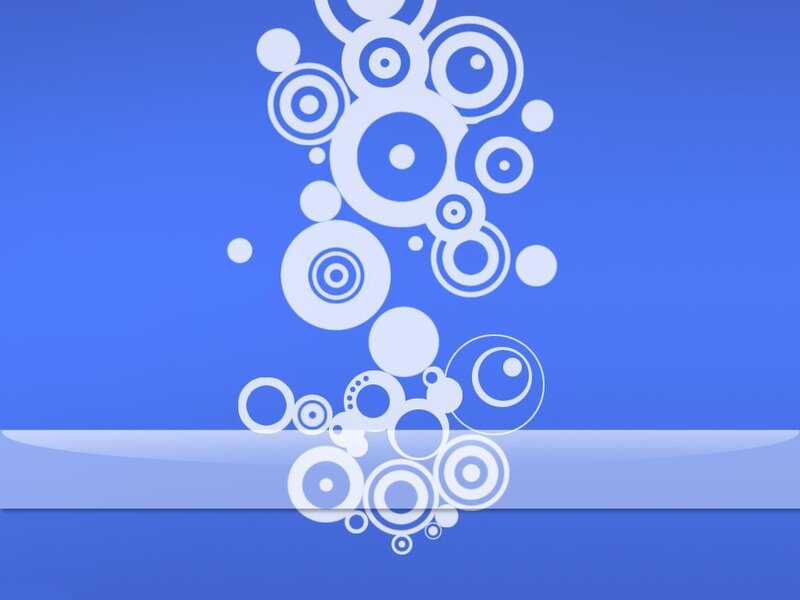 blue background with white circles
