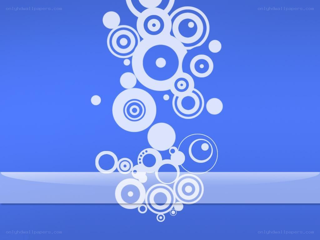 blue background with white circles