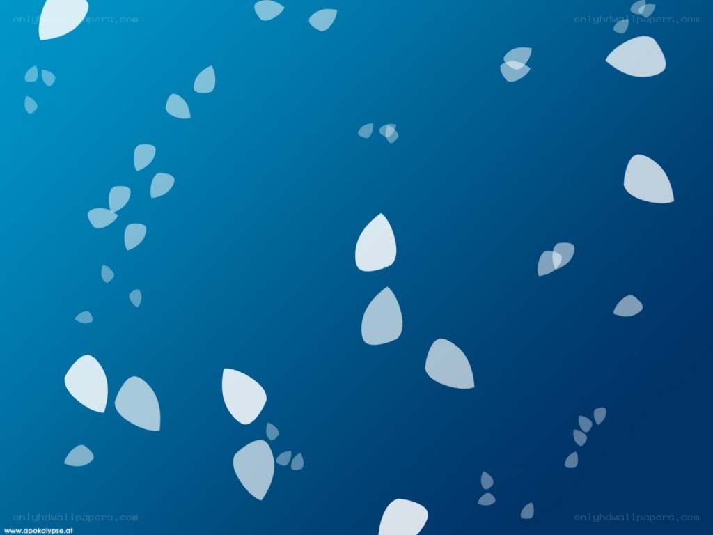 blue background with white shapes