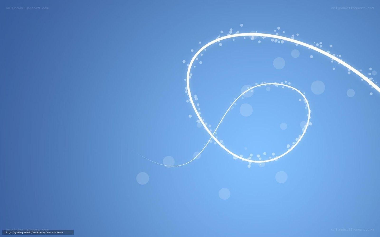blue background with white swirl