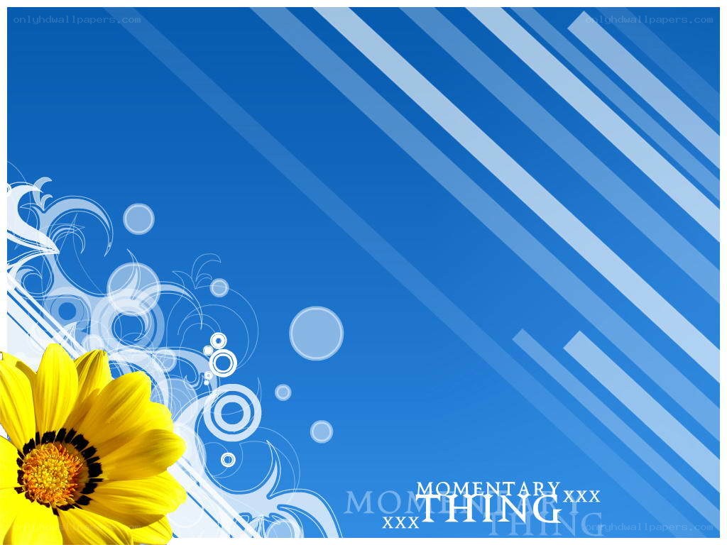 blue background with yellow flower