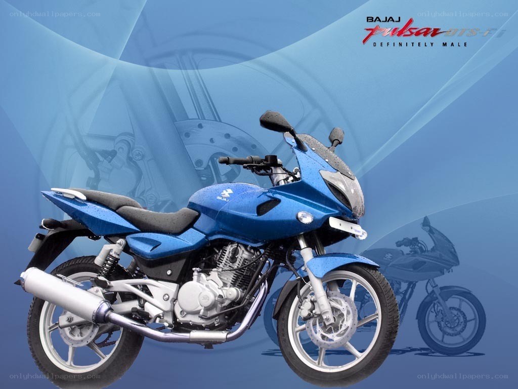 Blue Bajaj Pulsar motorcycle