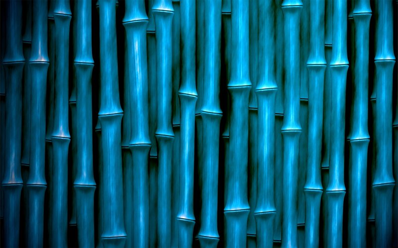 Blue bamboo stalks pattern