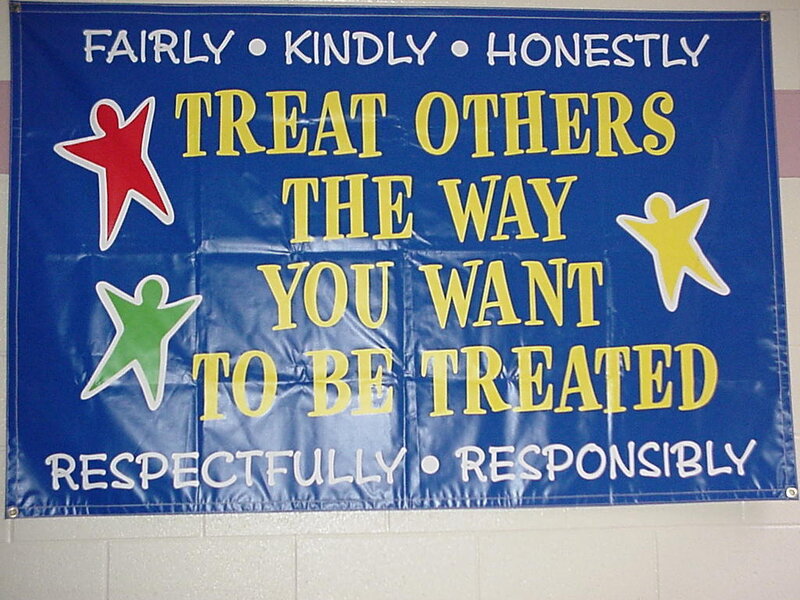 Blue Banner with Text