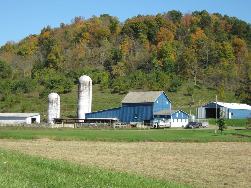 Blue Barn and Silos