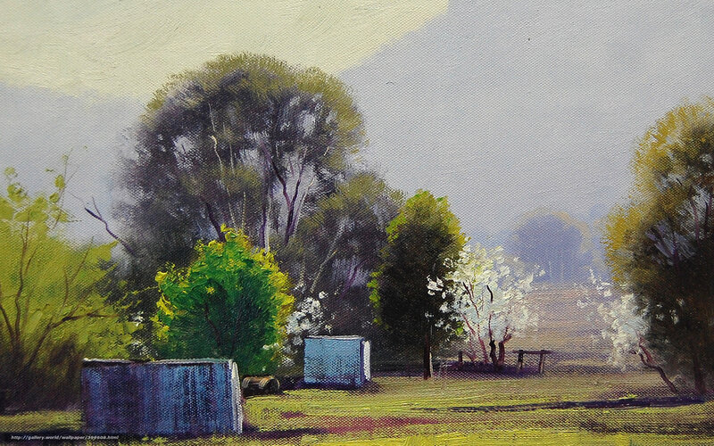 Blue Barrels in Field