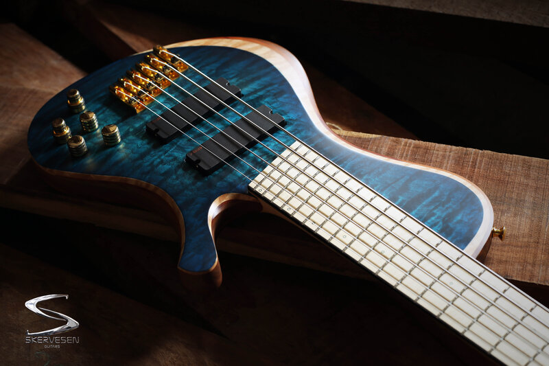 Blue Bass Guitar — Dramatic