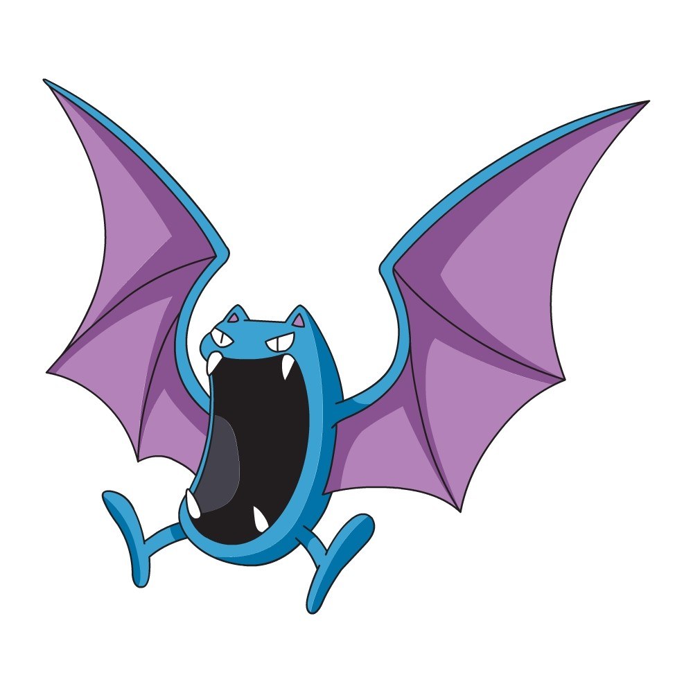 Blue bat-like creature with purple wings