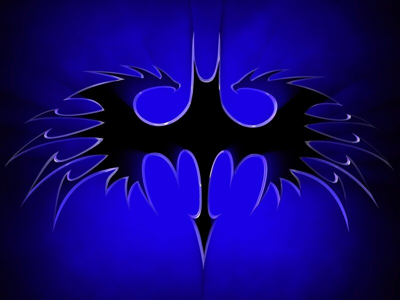 Blue bat symbol design