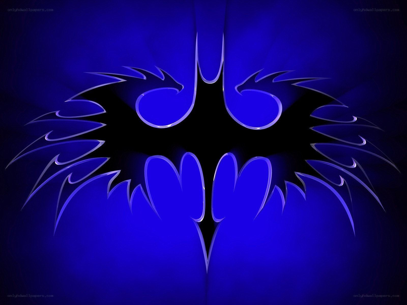 Blue bat symbol design