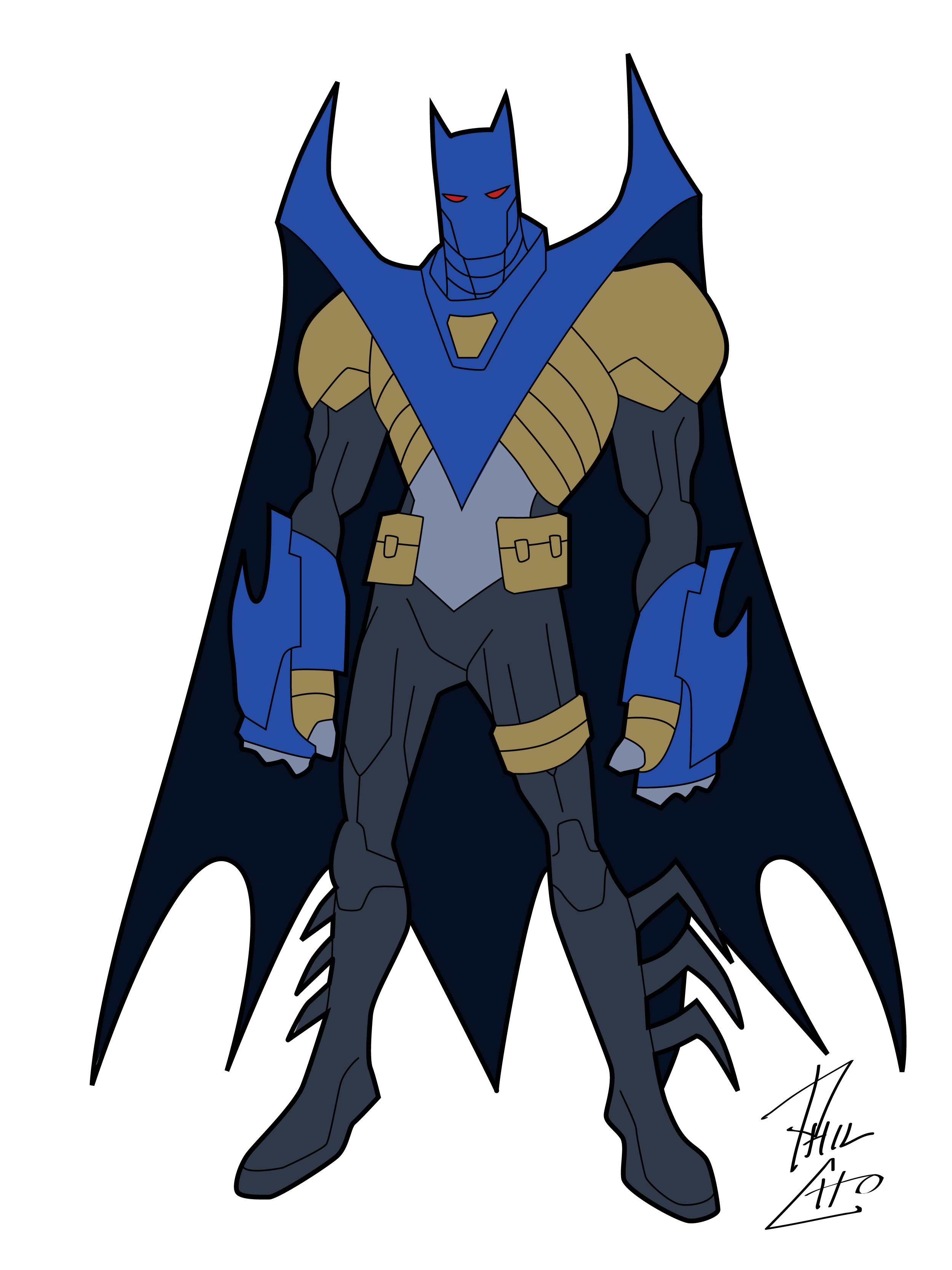 Blue Batman character design
