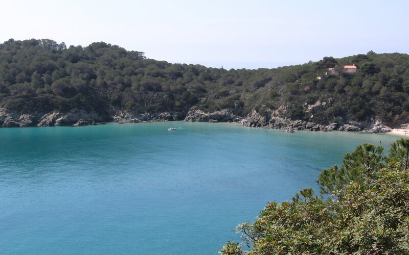 Blue Bay with Boat — Serene