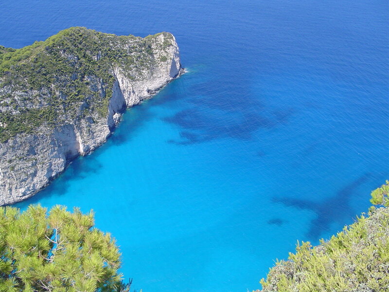 Blue Bay with Cliffs