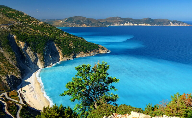 Blue Bay with Sandy Beach — Serene