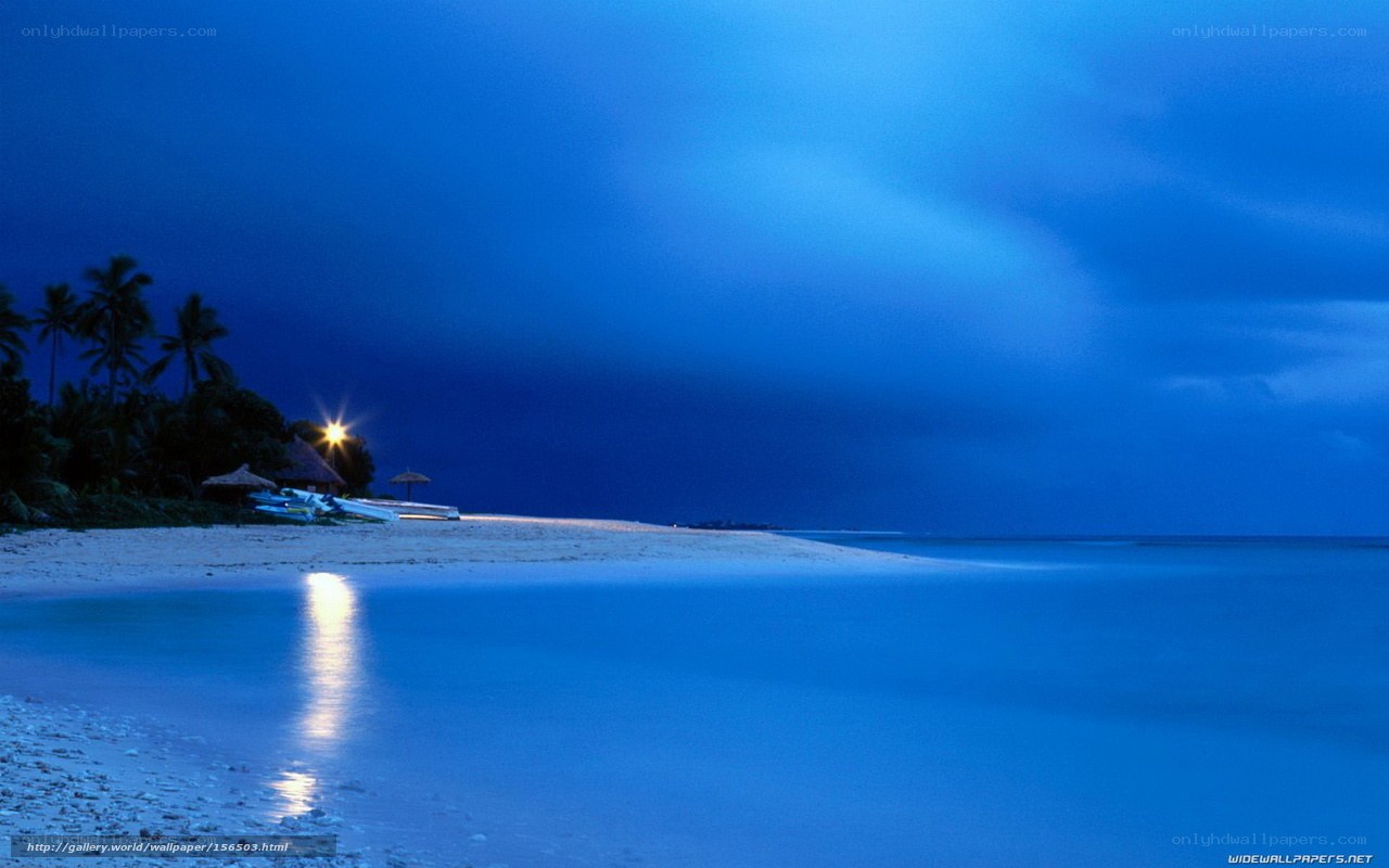 Blue Beach at Dusk