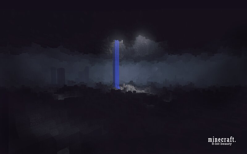Blue Beam in Dark Landscape