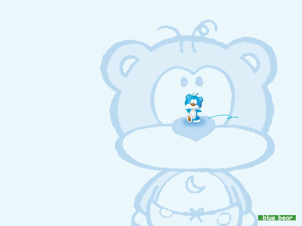 Blue bear character illustration