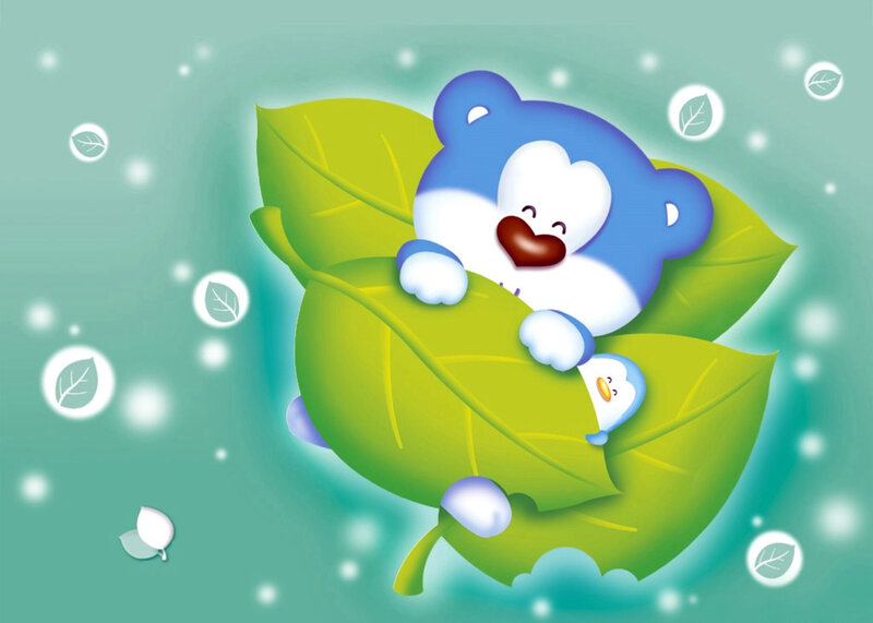 Blue Bear Sleeping