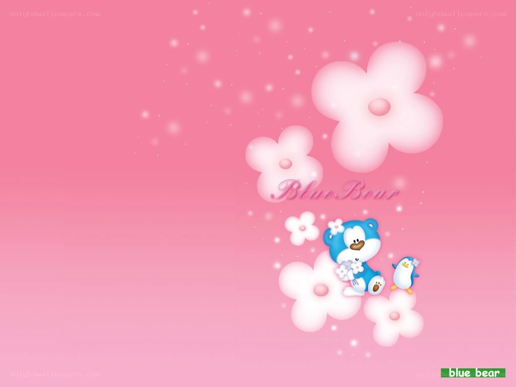 Blue Bear with penguin