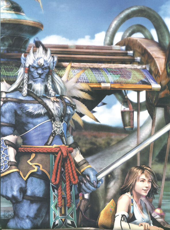 Blue beast warrior with sword