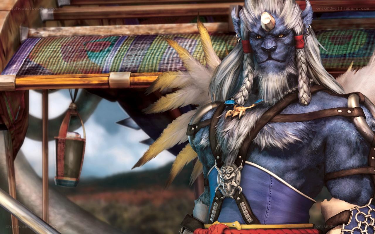 blue beastman warrior