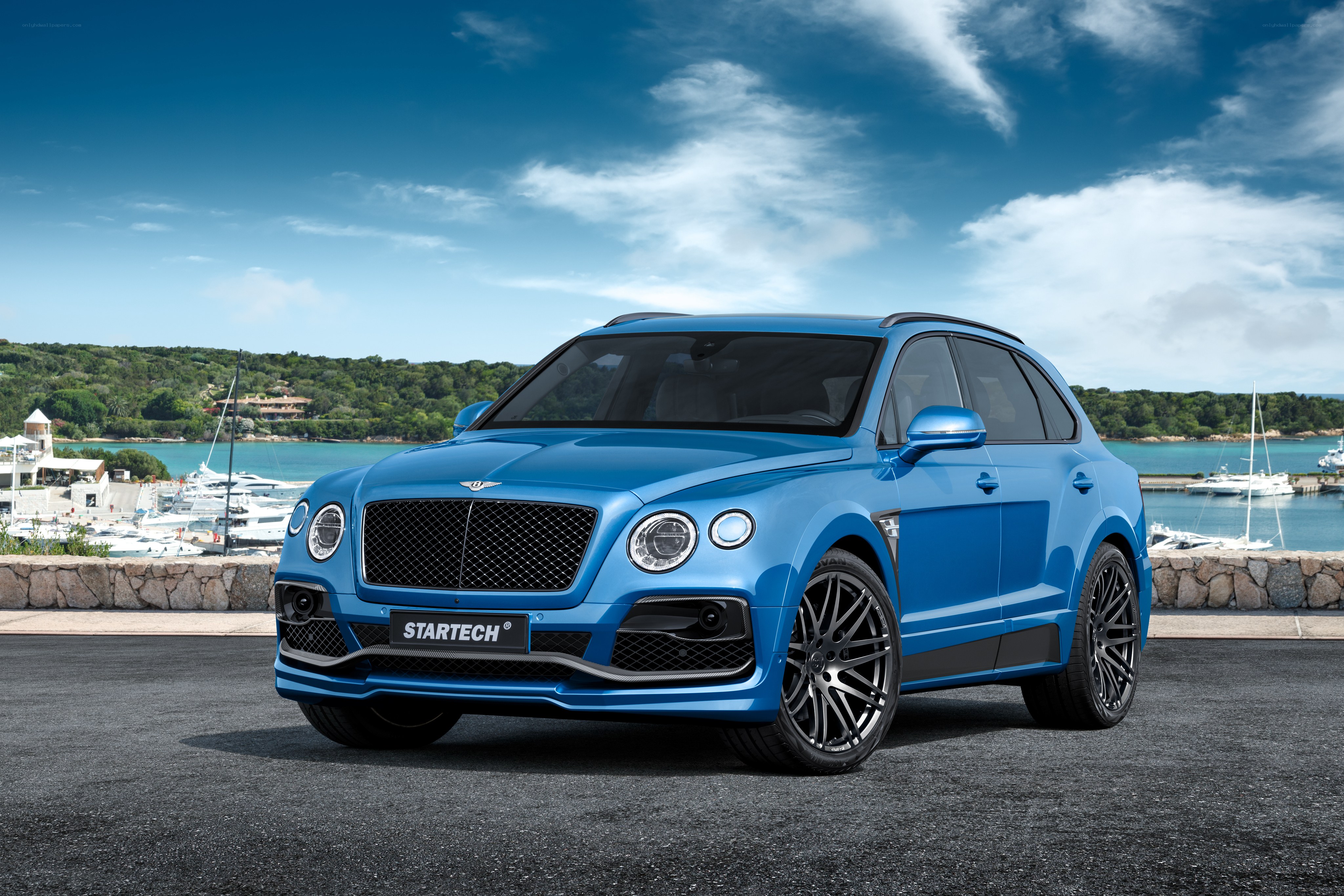 Blue Bentley Bentayga