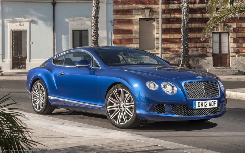 Blue Bentley Continental GT